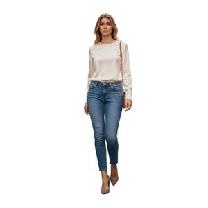 HUDSON‎ Barbara High Waist Skinny Jeans Mid Wash Blue Stretch 29x27 NWOT $198